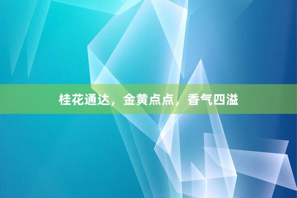 桂花通达,金黄点点,香气四溢