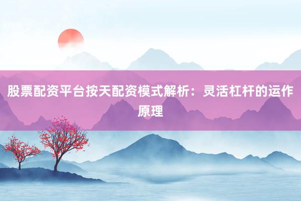 股票配资平台按天配资模式解析：灵活杠杆的运作原理