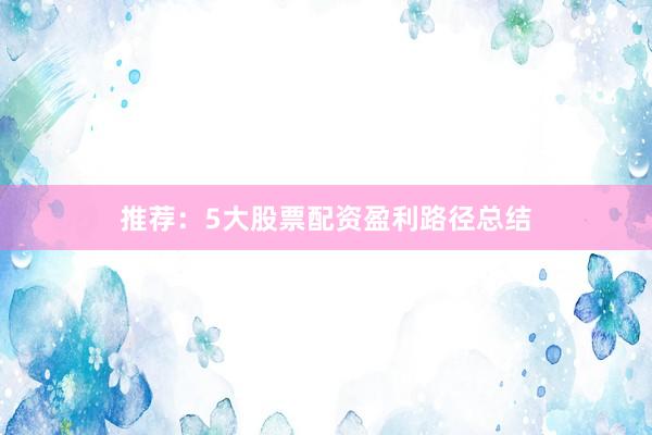 推荐:5大股票配资盈利路径总结