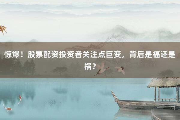 惊爆！股票配资投资者关注点巨变，背后是福还是祸？
