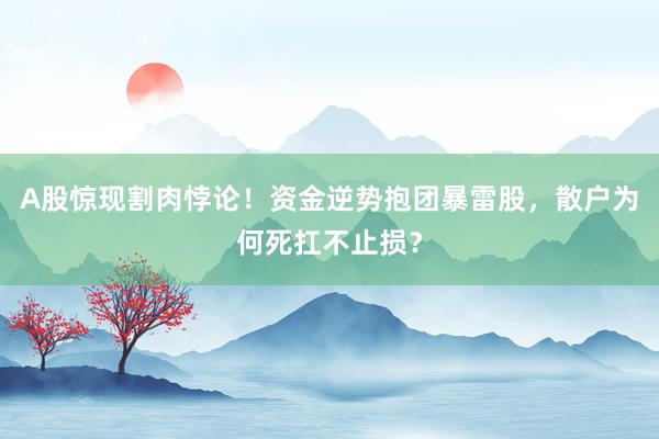 A股惊现割肉悖论！资金逆势抱团暴雷股，散户为何死扛不止损？